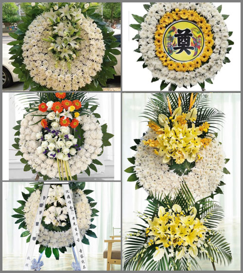 湖北黄冈市罗田县大河岸镇花艮岩村花圈速递